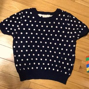 Forever 21 Polka Dot Short Sleeved Sweater